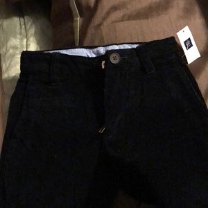 NWT GAP boys black corduroy size 6 slim